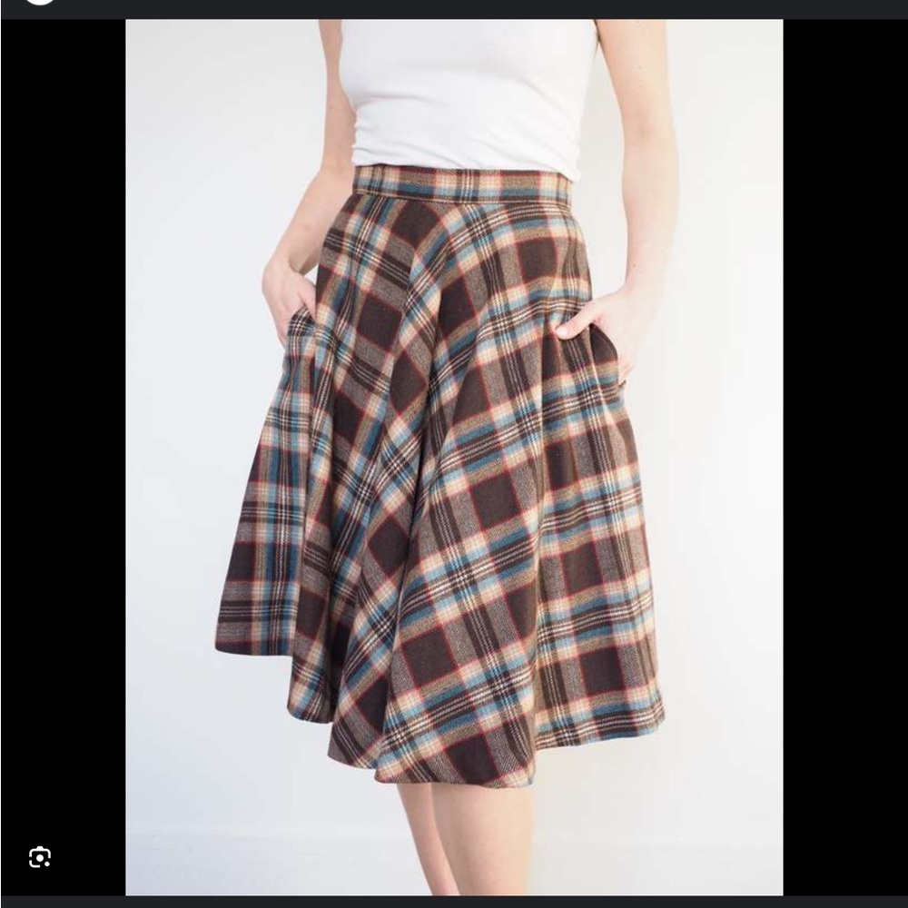 ✨Anthro Modcloth Retro Vintage Tartan skirt✨